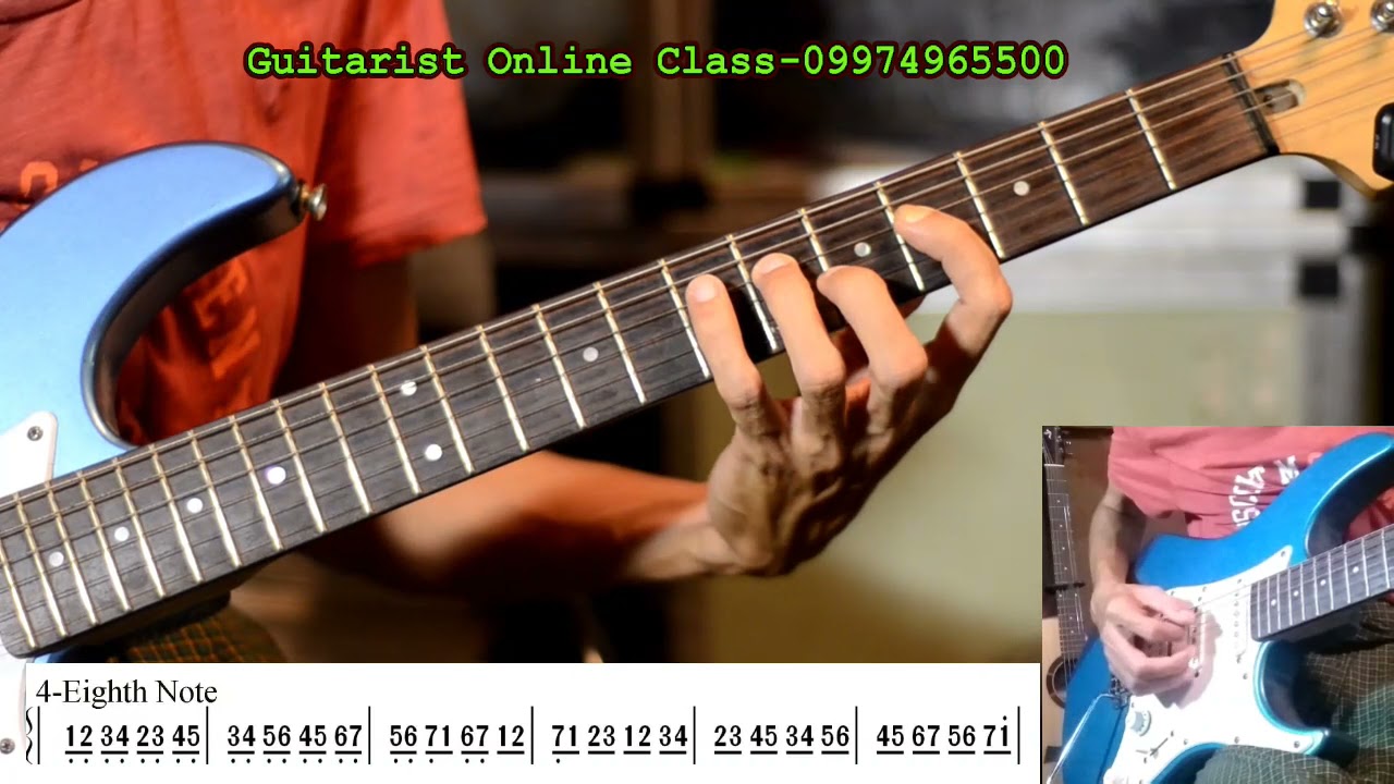 lead guitar basic 004-major scale ကို အရှေ့တိုင်းnote နဲ့တွဲကျင့်မယ်