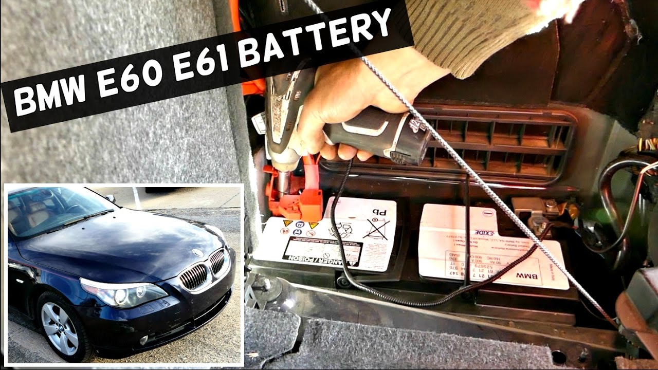 BMW E60 E61 BATTERY REPLACEMENT WITHOUT PROGRAMMING 525i 530i 535i 550i 520d 525d 530d 535d
