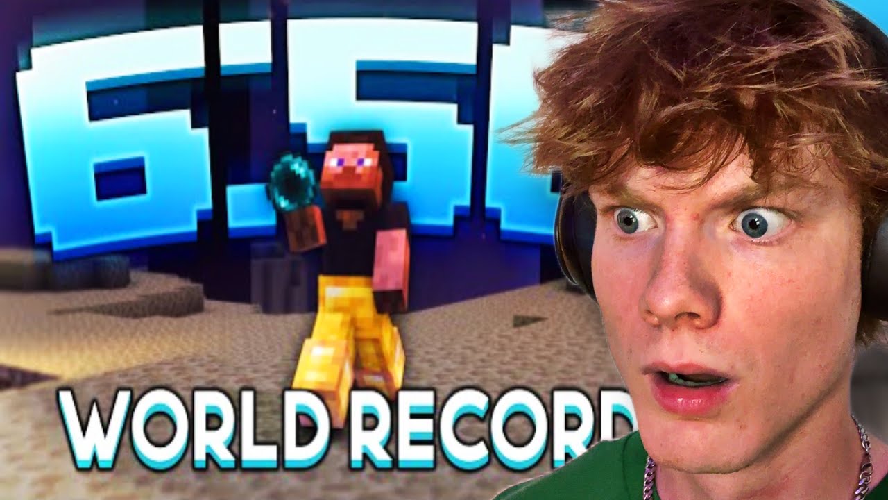 REACTING TO THE MINECRAFT WORLD RECORD SPEEDRUN [6:50]