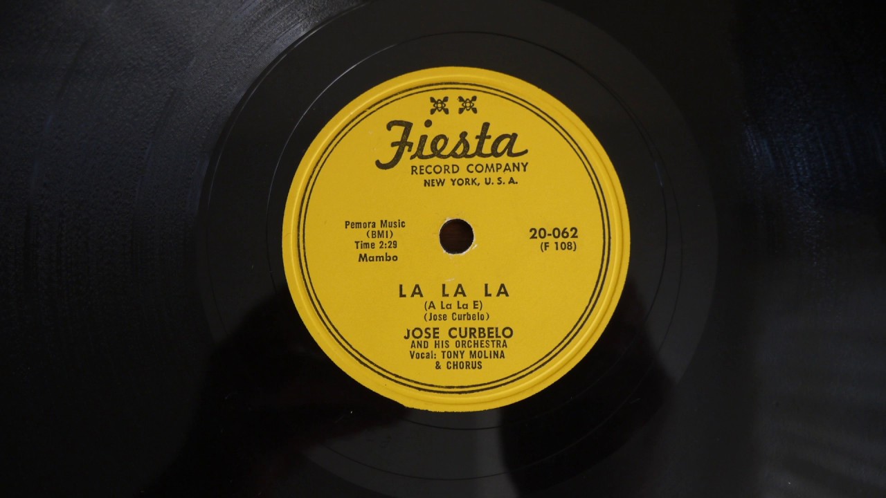 78RPM José Curbelo ‎– La La La,  Poco Pelo 1954 Fiesta 2062 Mambo Cha Cha Cha