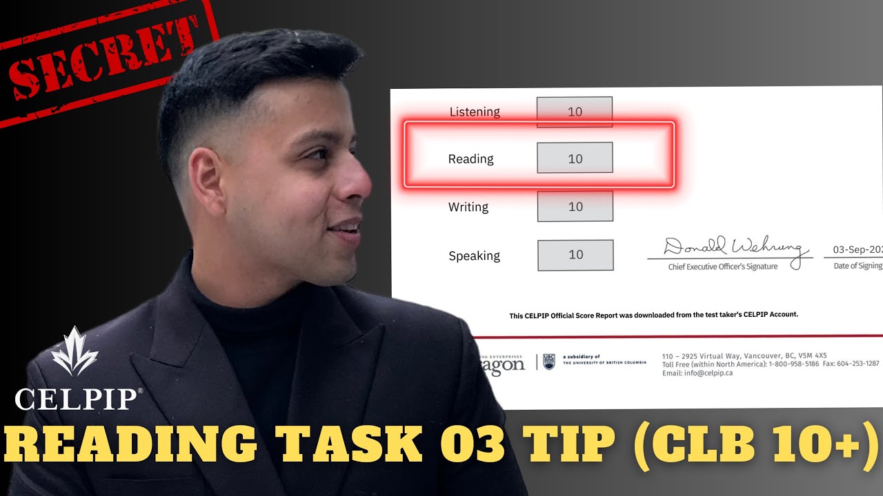 How To Get A 10+ CELPIP Score 💡 | Reading Task 03 Tips & Tricks 🤫