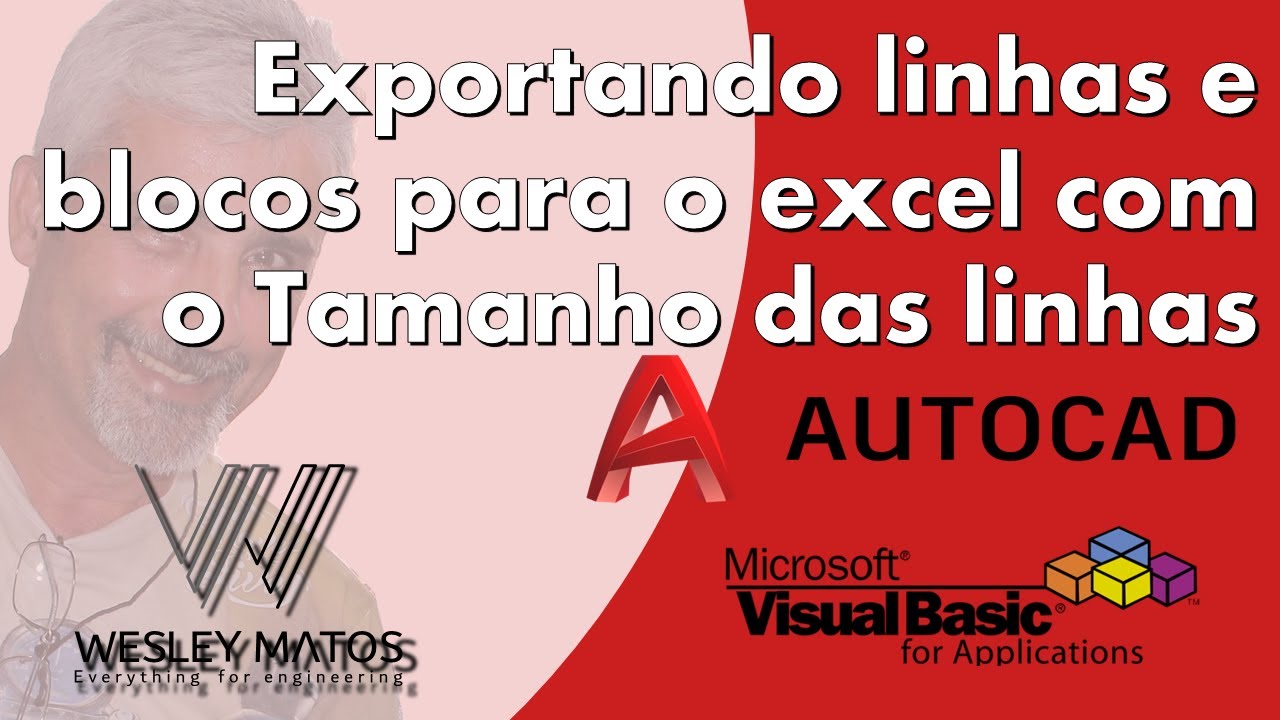 Exportar coordenadas e tamanho de linhas para o Excel do AutoCad