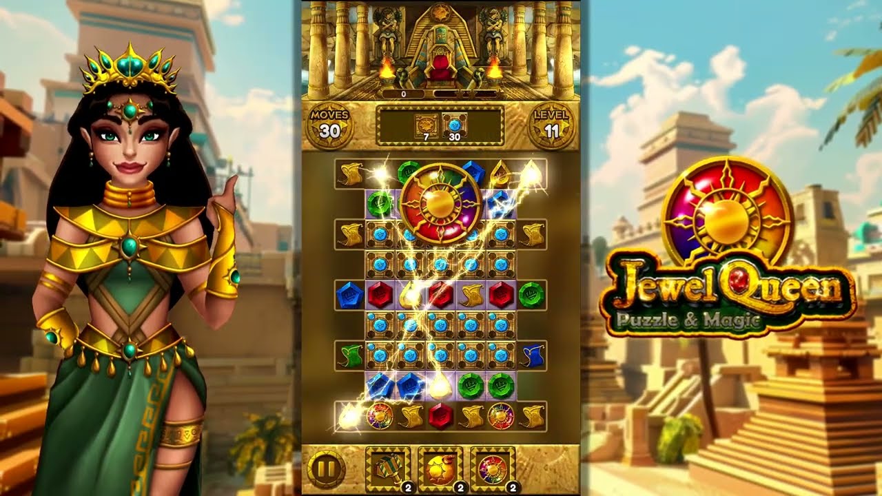 Jewel Queen: Puzzle & Magic - Match 3 Game (Gold/Gold)