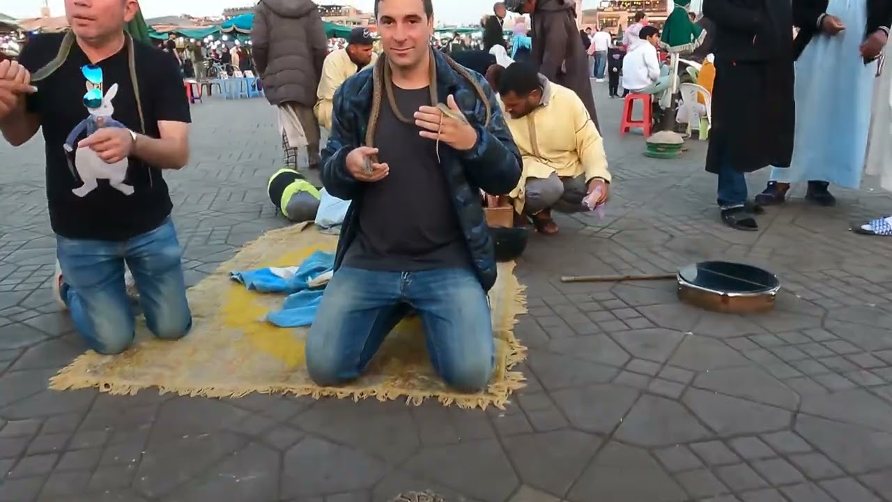 Charmeur de serpents Marrakech,Maroc