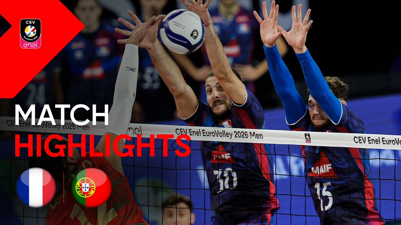 Highlights | France vs. Portugal | CEV Enel EuroVolley 2026 Men | Eight Finals