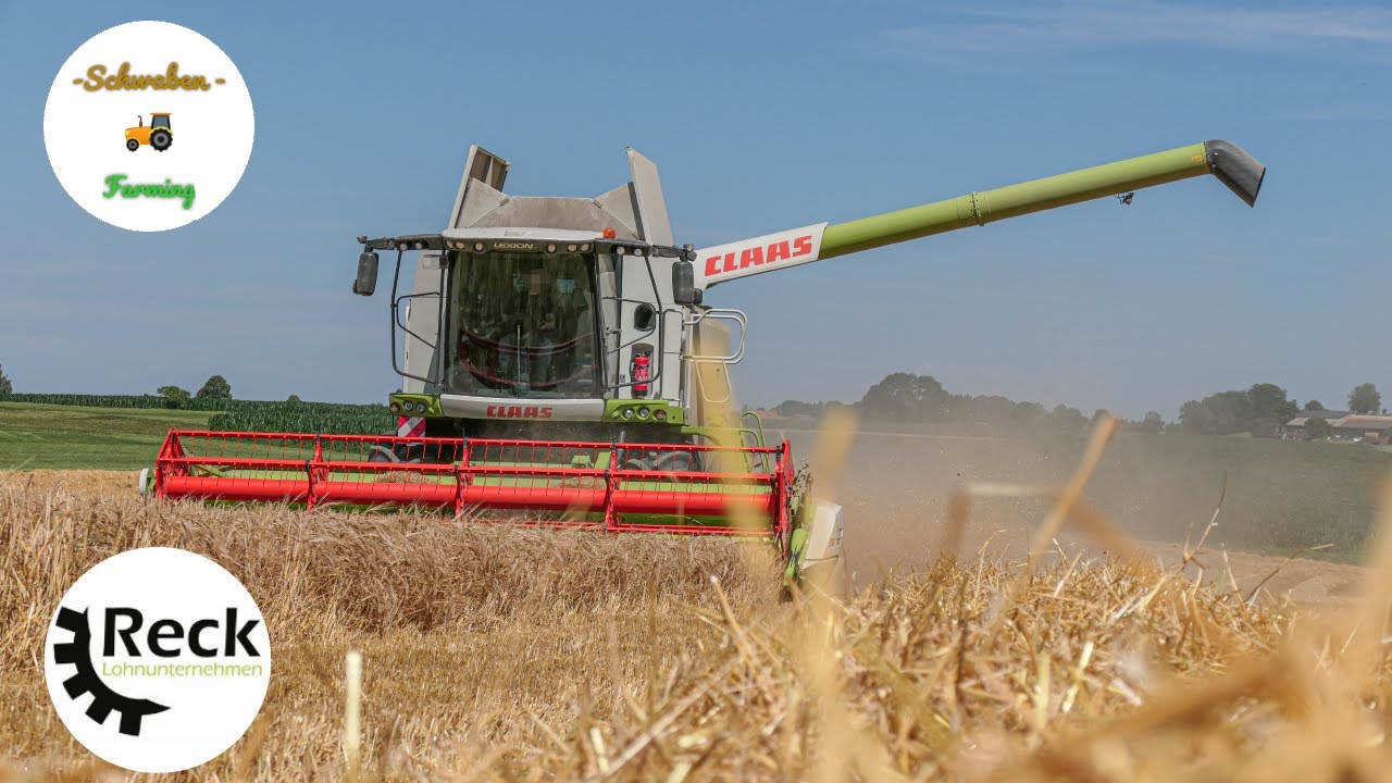 Gerste Ernte mit Claas Lexion 630 | Lohnunternehmen Reck