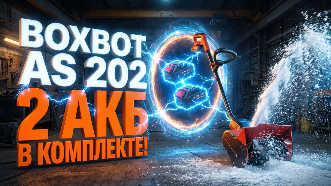 Электролопата Boxbot AS 202: 2 АКБ в комплекте! Хватит ли заряда на расчистку двора?