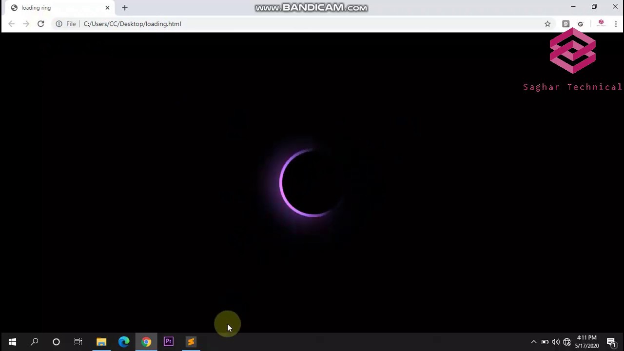 CSS Glowing Gradient Loader Ring Animation Effects