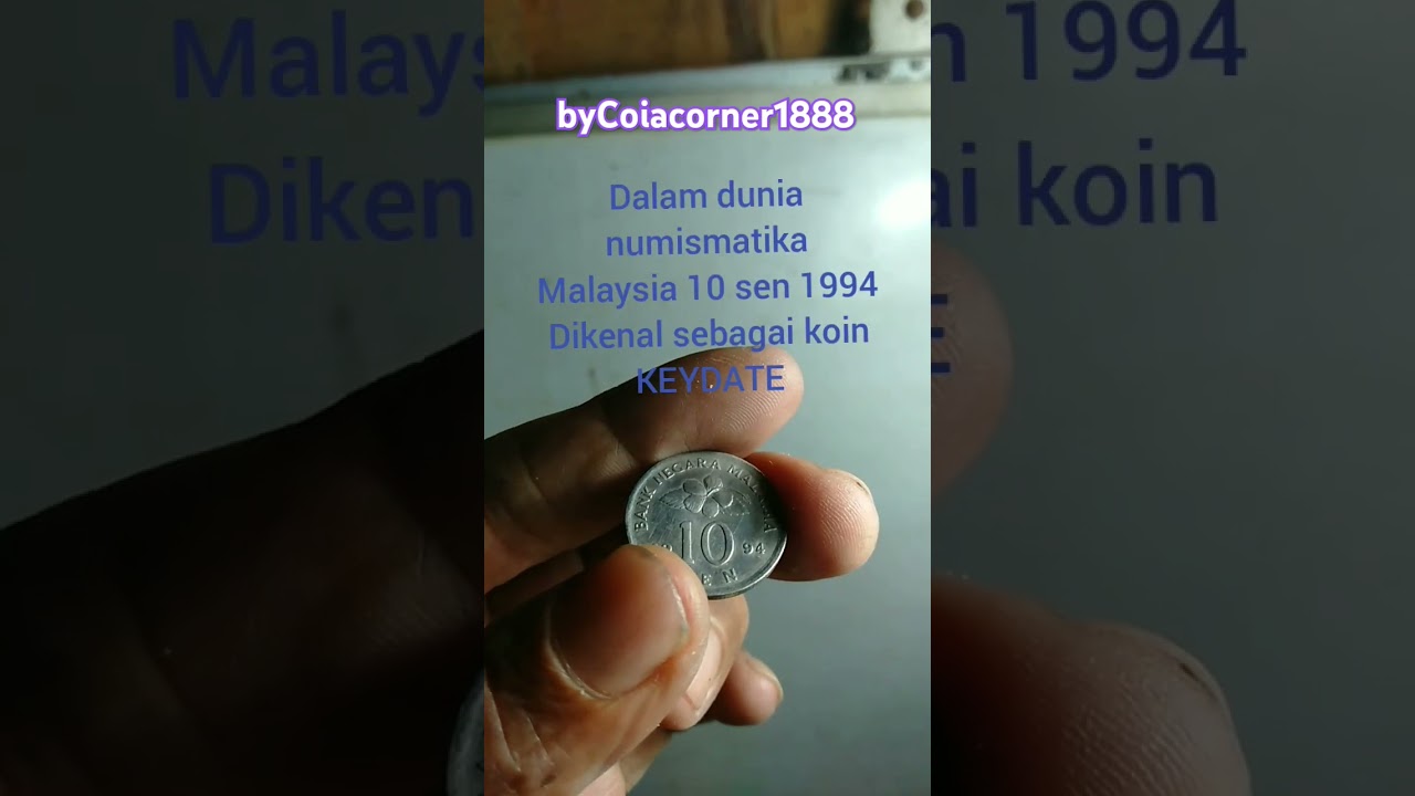 Syiling bunga raya KEYDATE 10 sen 1994 Malaysia cent koin #johorbahru #shortvideo
