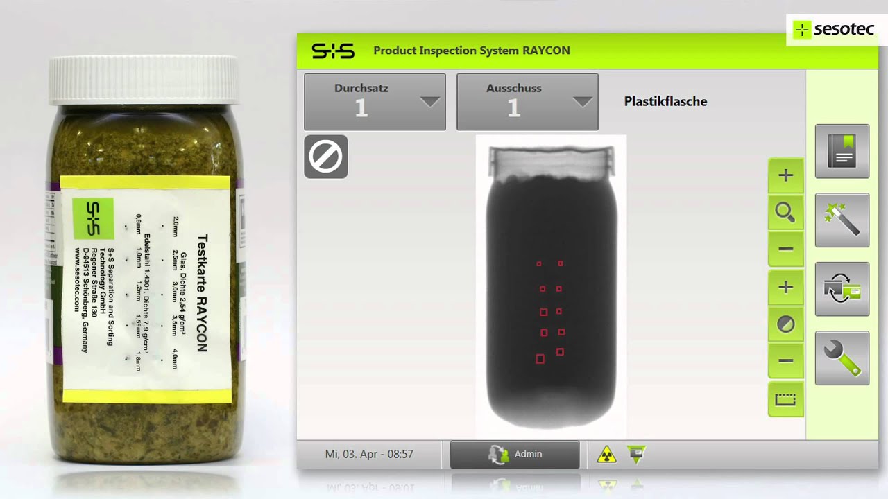 X-ray inspection of tall products with Sesotec RAYCON 130/240
