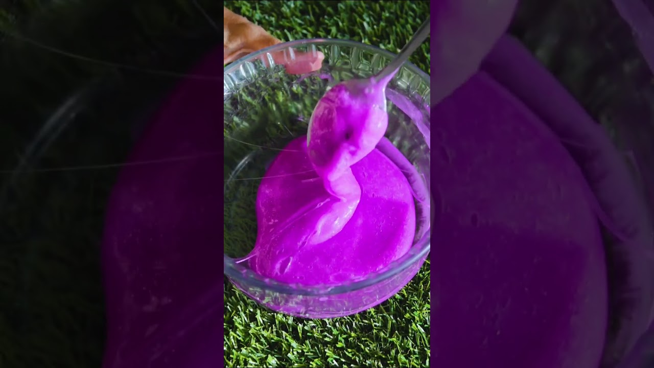 Slime feito com solução de lente de contato!! 