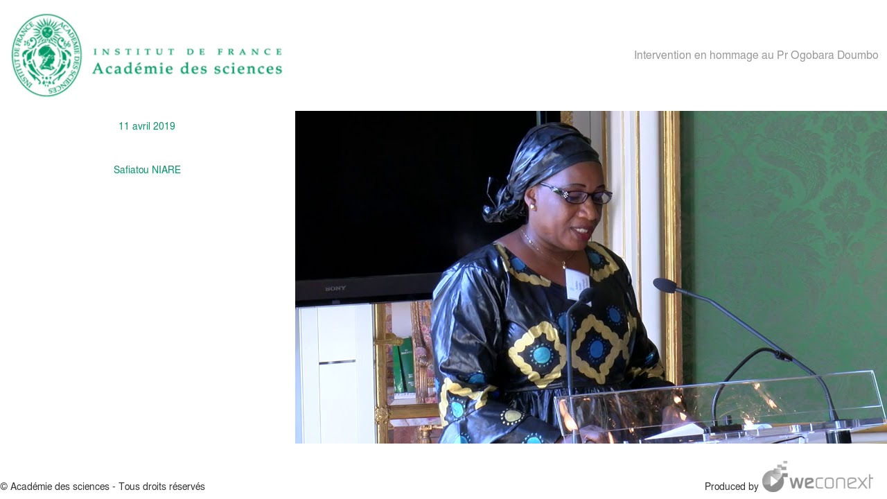 [Conférence] S. NIARE - Intervention en hommage au Pr Ogobara Doumbo