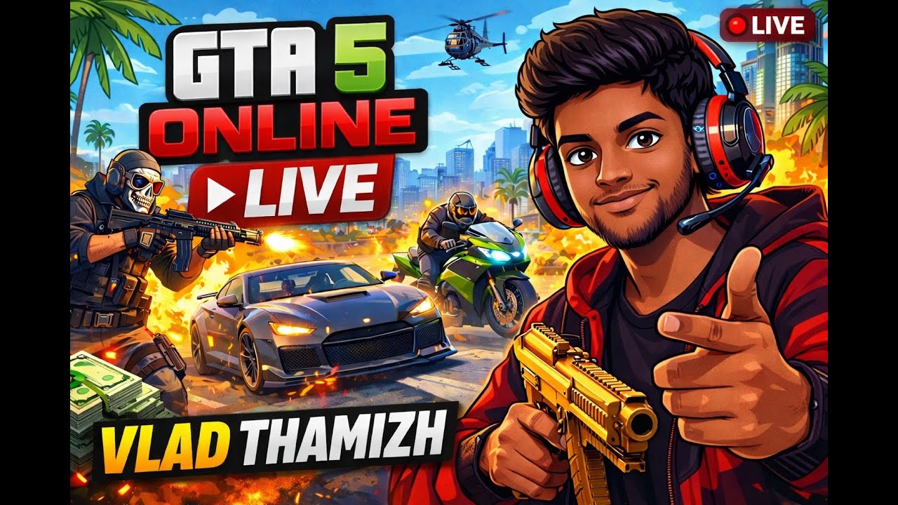 🔴 GTA 5 Online Live with Comali | Crazy Tamil Gameplay | Vlad Thamizh
#GTA5 #GTAOnline #TamilGaming