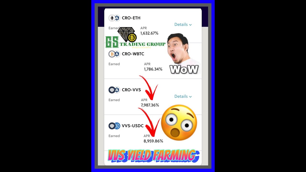 CRO Defi app VVS Yield Farming .. CRAZT APY !!!