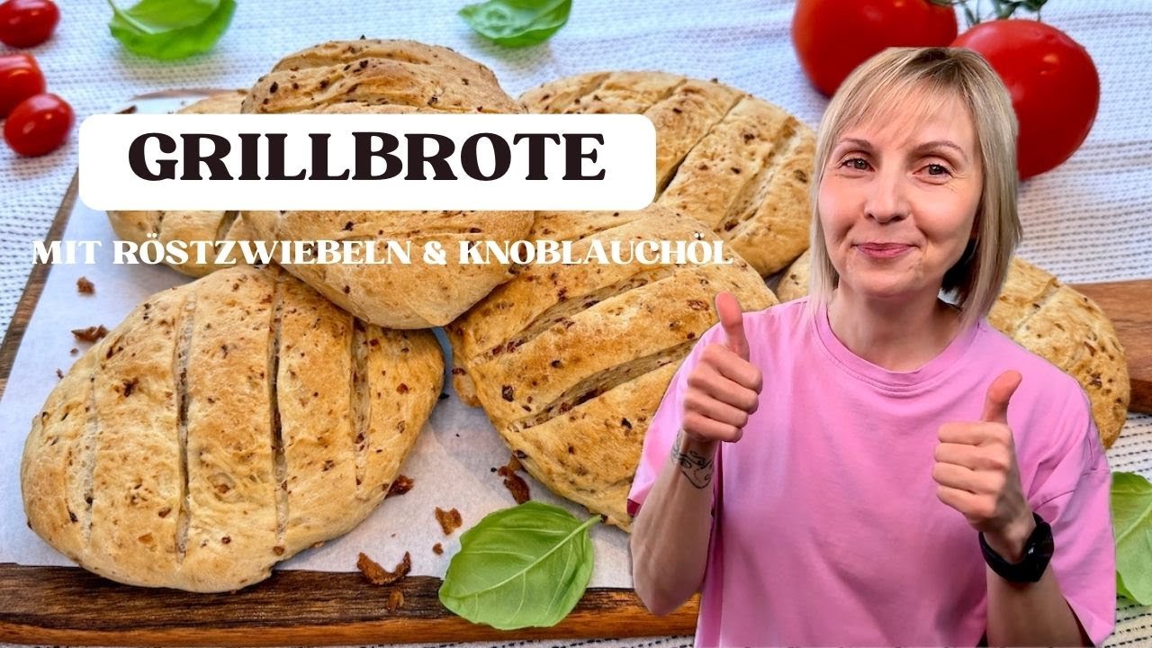 🤩 Grillbrote mit Röstzwiebeln & Knoblauchöl - darf bei keinem BBQ 🥓 fehlen - Thermomix® Rezept