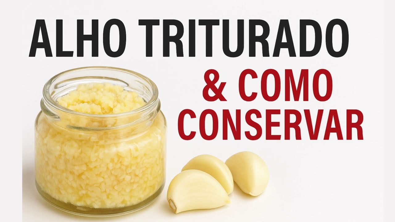 ALHO TRITURADO E CONSERVADO NA GELADEIRA