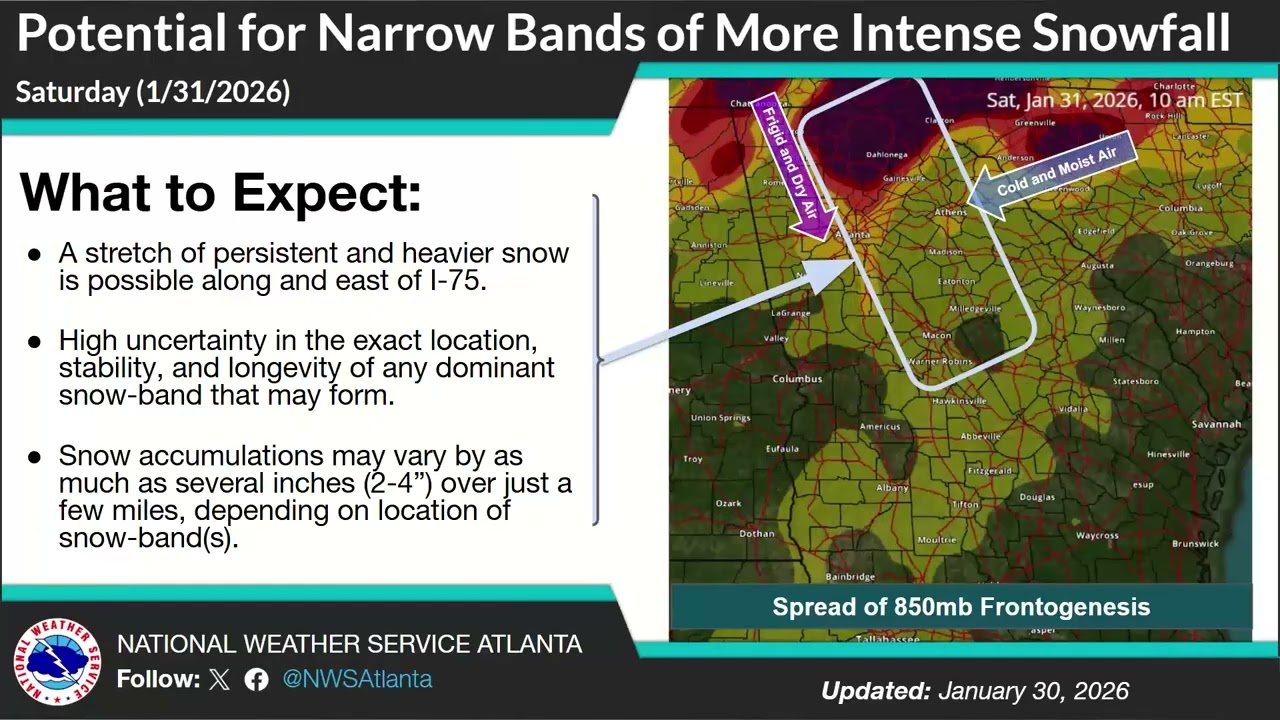 NWS Atlanta Special Winter Weather Briefing [2 PM Friday January 30, 2026]