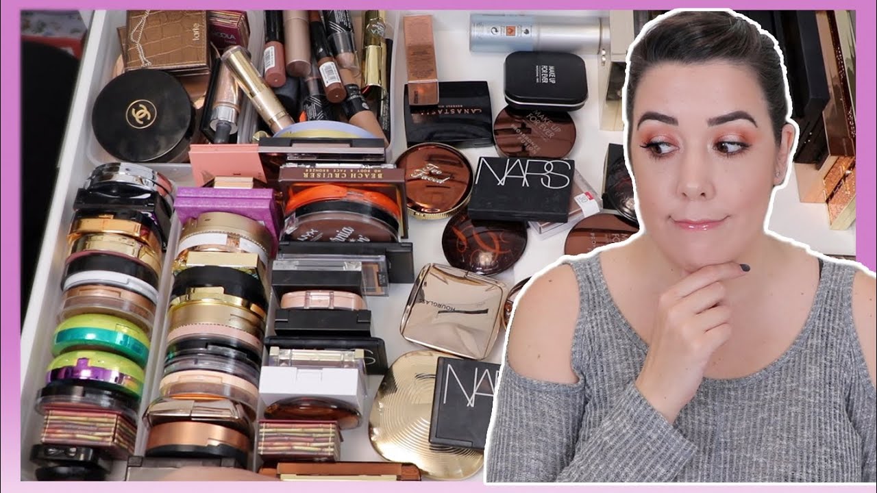 LIMPIANDO MI COLECCION DE BRONCEADORES | DECLUTTERING MI COLECCION DE MAQUILLAJE
