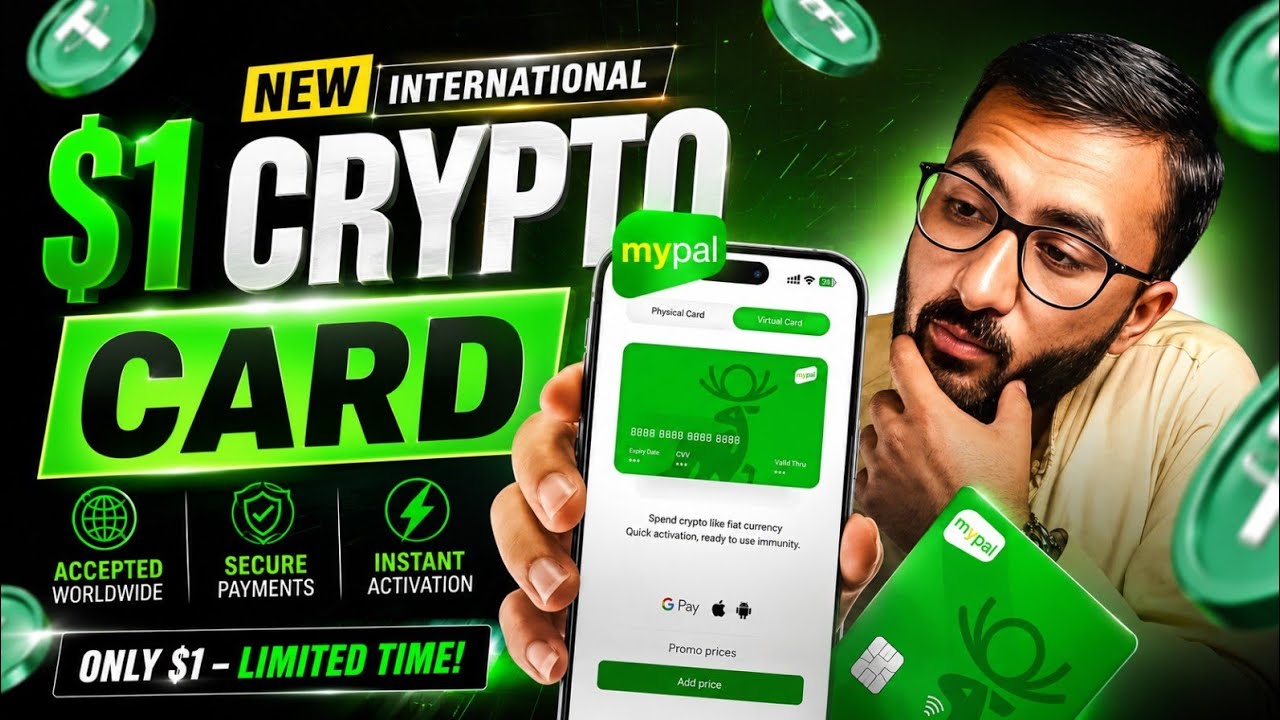New $1 Crypto Card in Pakistan! 💳 How to Buy & Use Mypal Card