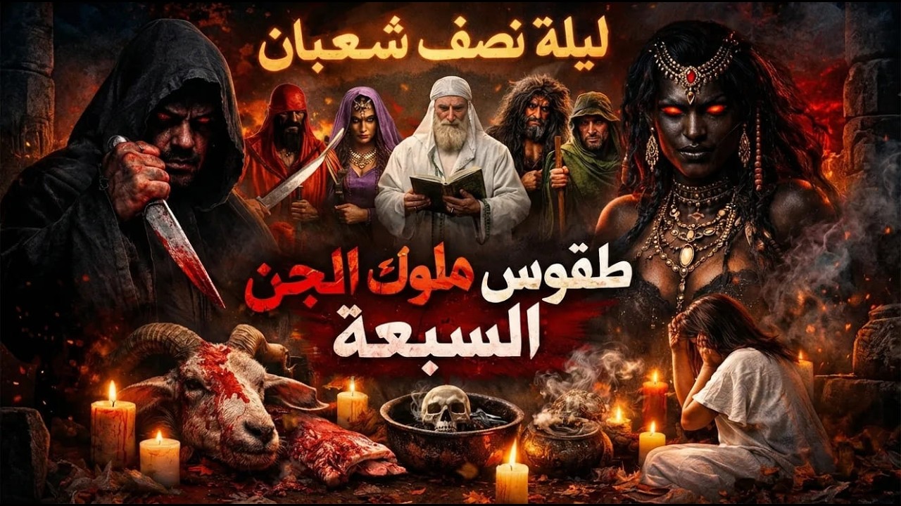 ليلة نصف شعبان وفتح أبواب ملوك الجن السبعة | أخطر طقوس الحضرة بالمغرب الحقيقة الكاملة (ما لا يُقال)