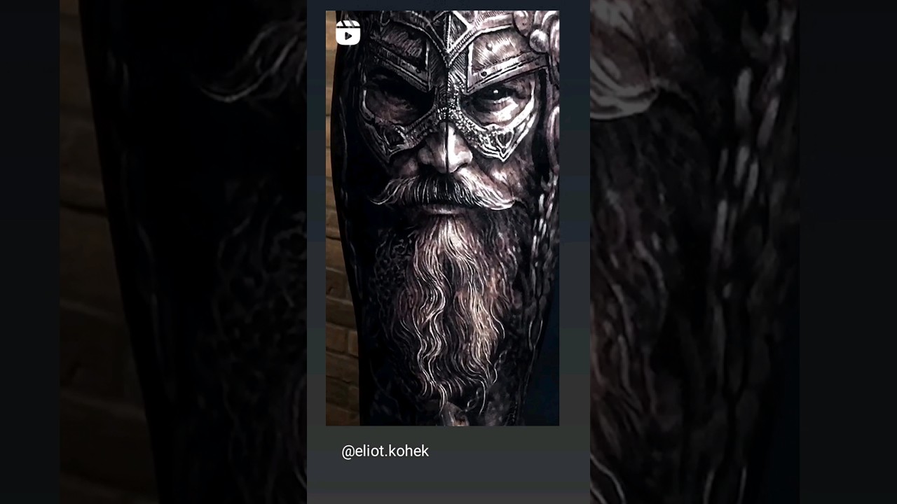 Beautiful 😍 dark #viking style #tattoo by artist: @eliot.kohek #skinart #tattooculture #tattoos #ink