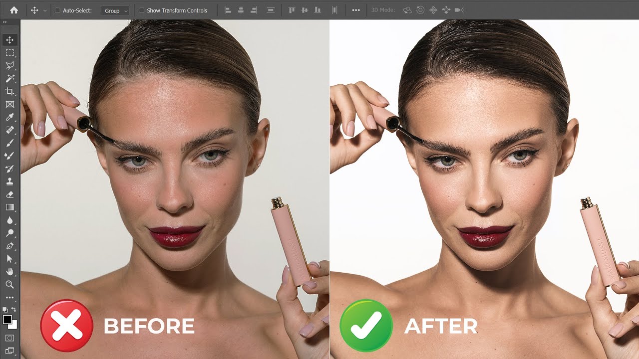 Retouch high end in Photoshop. Beauty Portrait Retouch