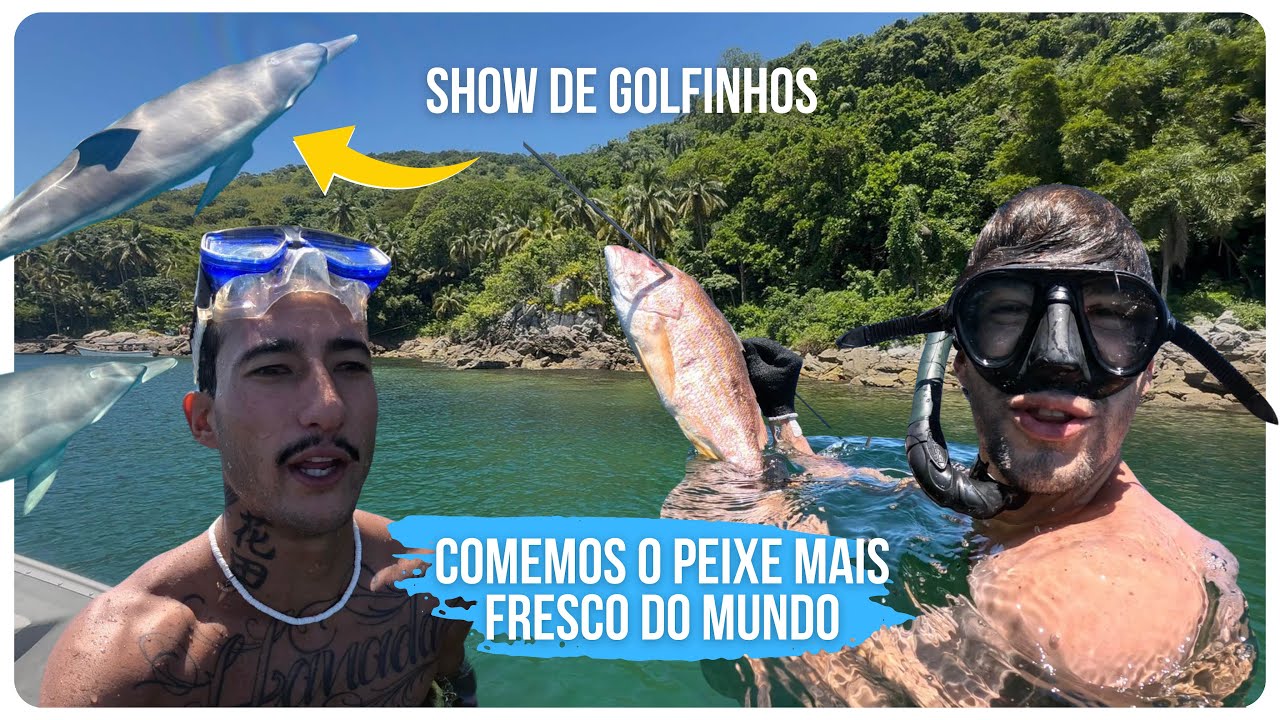 Explorando o litoral norte - GOLFINHOS e CHURRASCO na ilha