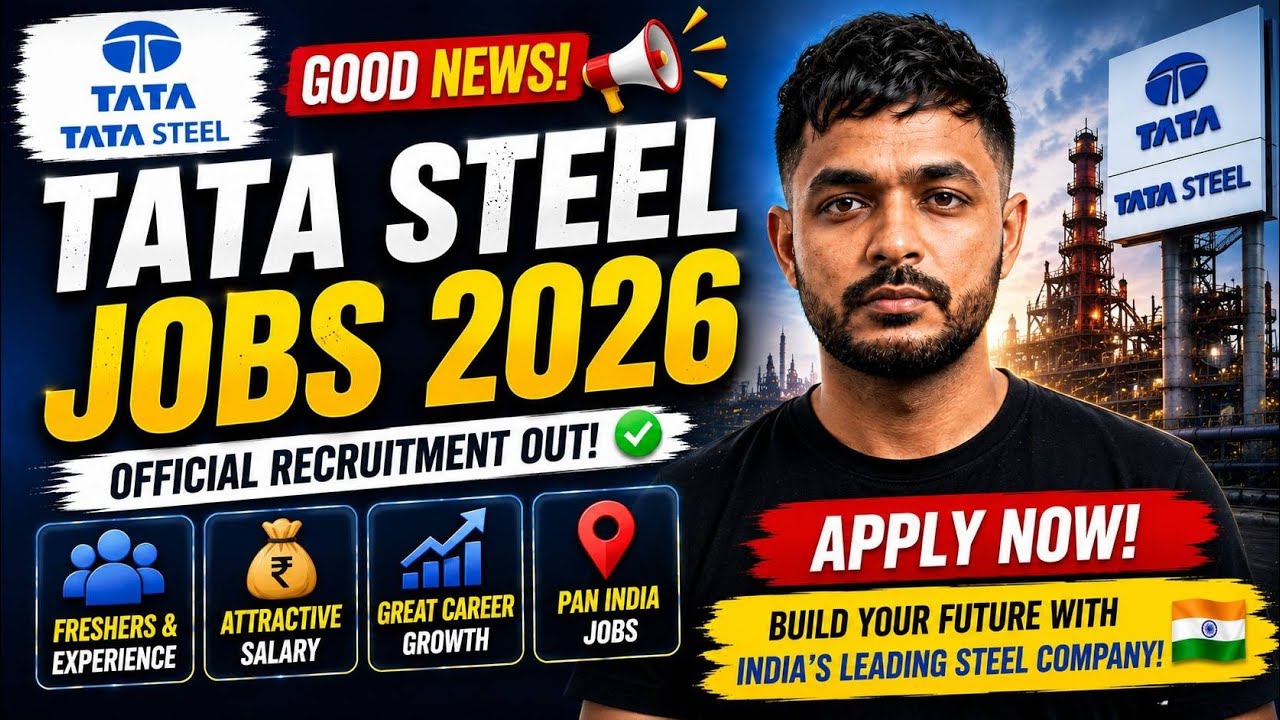 Tata Steel Recruitment 2026 🚀 | Tata Steel Freshers Jobs 2026 | Tata Steel Vacancy 2026