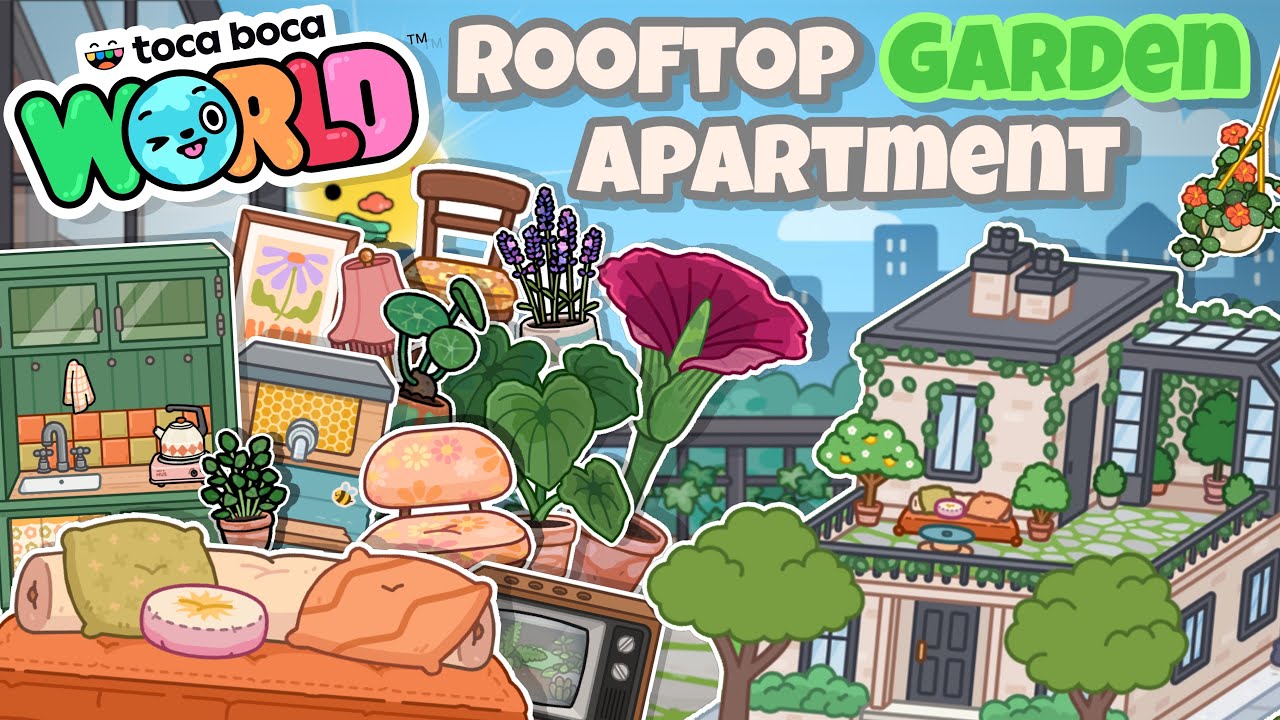 Обзор квартиры с садом на крыше! 🪴 | Toca Boca World (УЖЕ В ПРОДАЖЕ!) Home Designer