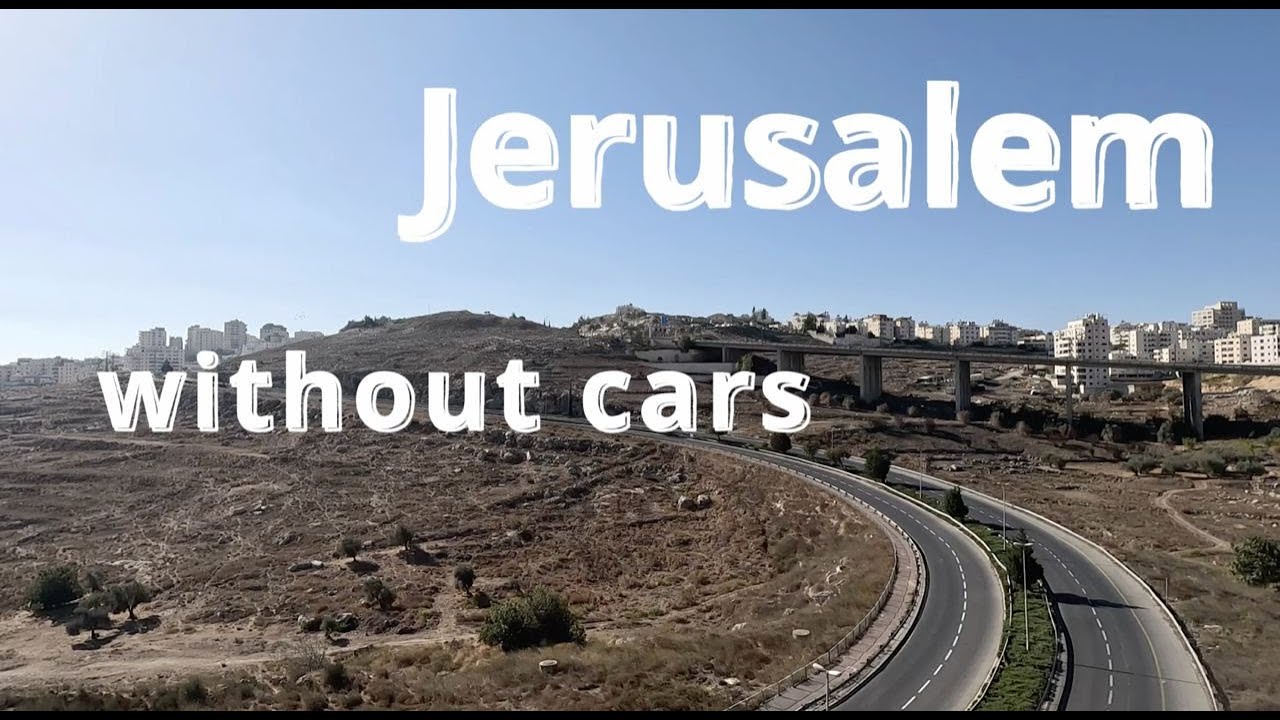 Bike ride through Empty Jerusalem on Yom Kippur. Jerusalem Tram Route 13.8 kilometers