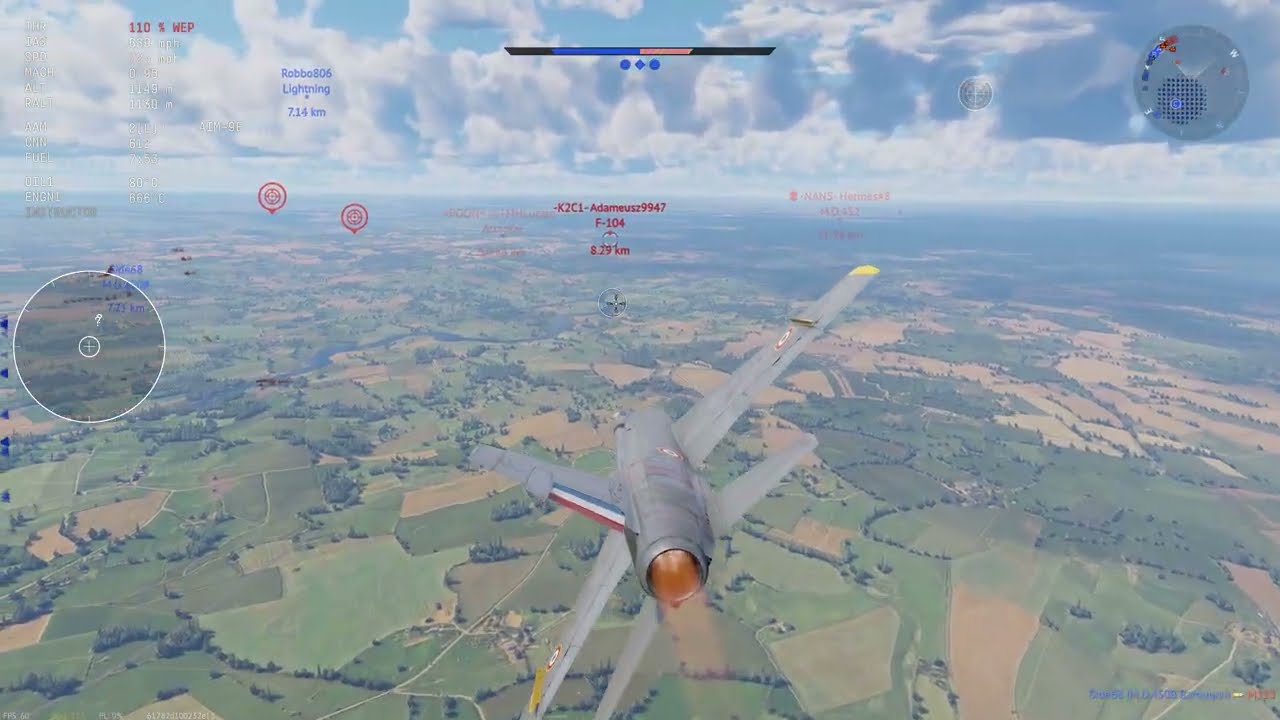 F-100D  11 and 1  Normandy  (War Thunder Air AB)