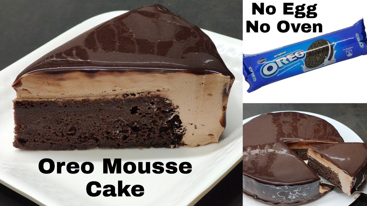 Oreo Mousse Chocolate Cake In Pan, Without Mould, Egg, Oven |चॉकलेट मूज केक बनाए बिना अंडे, अवन के |