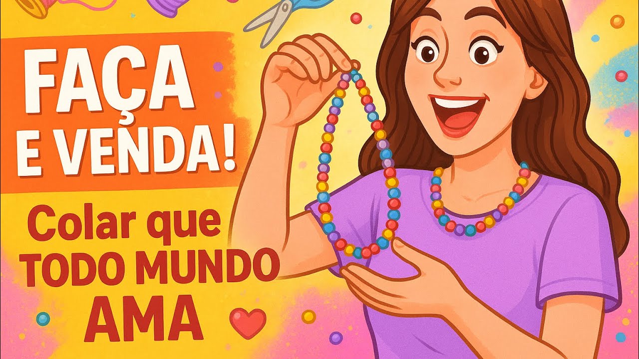 FAÇA E VENDA: Colar artesanal que TODO MUNDO AMA! 😍