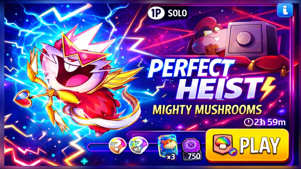 Mighty mushrooms solo challenge|perfect heist|match masters