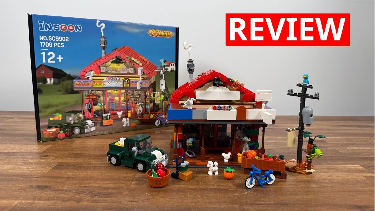 Auf Lego Sticker Niveau - INSOON SC9902 Landladen Review  (1709 Teilen)