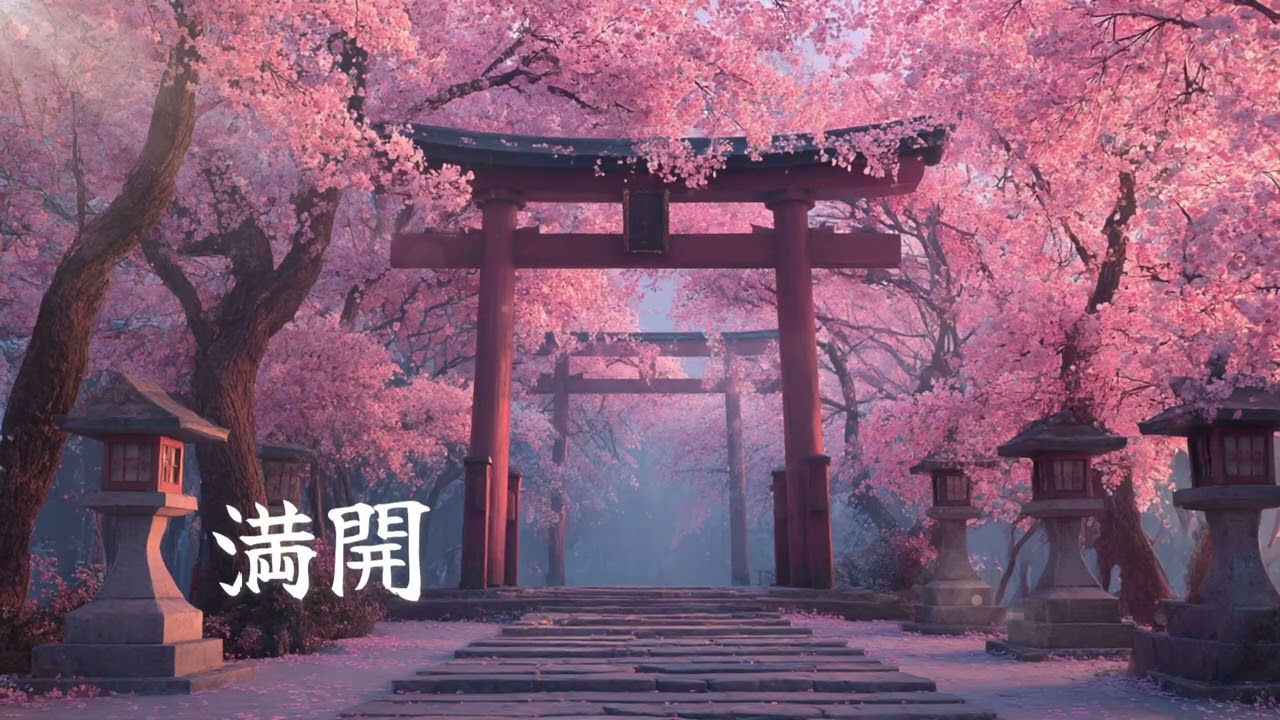 満開 Sakura in Peak Bloom | Peaceful Japanese Ambience for Study & Relaxation