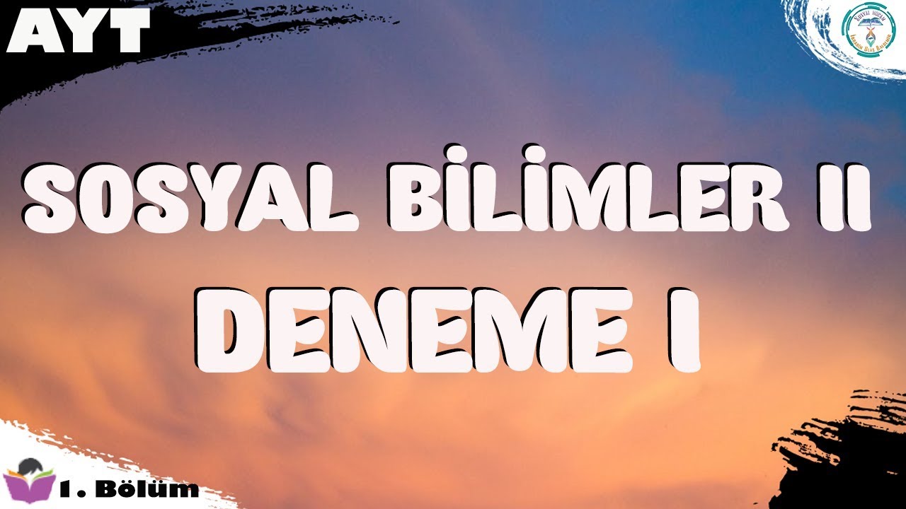 2020 AYT Sosyal Bilimler 2 Deneme - 1