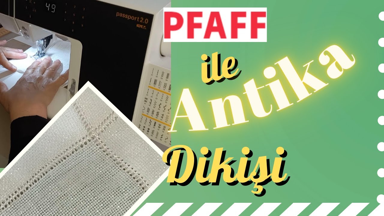 MAKİNADA ANTİKA KENAR DİKİŞİ | Kanatlı İğne ile Ajur Dikişi