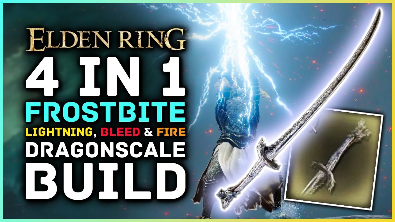 Elden Ring - 4 in 1 Frostbite Lightning Katana Build w/ Bleed & Fire! How to Get Dragonscale Katana