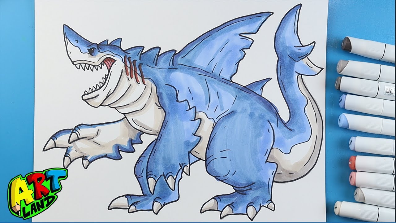 How to Draw a SHARK TITAN