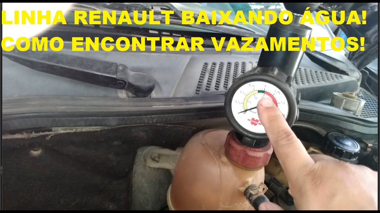 COMO ACHAR ENCONTRAR VAZAMENTOS DE ÁGUA RADIADOR CLIO LOGAN SANDERO/TESTE DO SISTEMA ARREFECIMENTO!