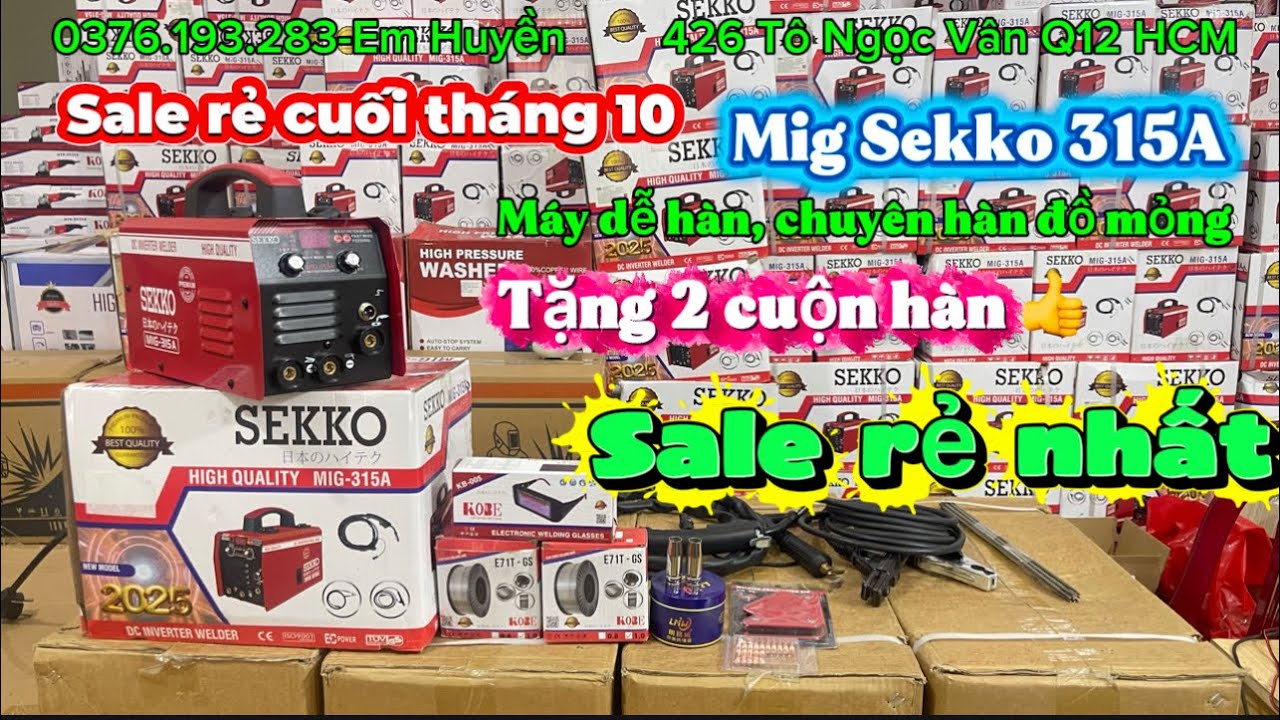 🟢sale cuối tháng máy hàn mig sekko 315a giá cực rẻ luôn #mayhanmig #migkhongkhi #rewiewmayhan