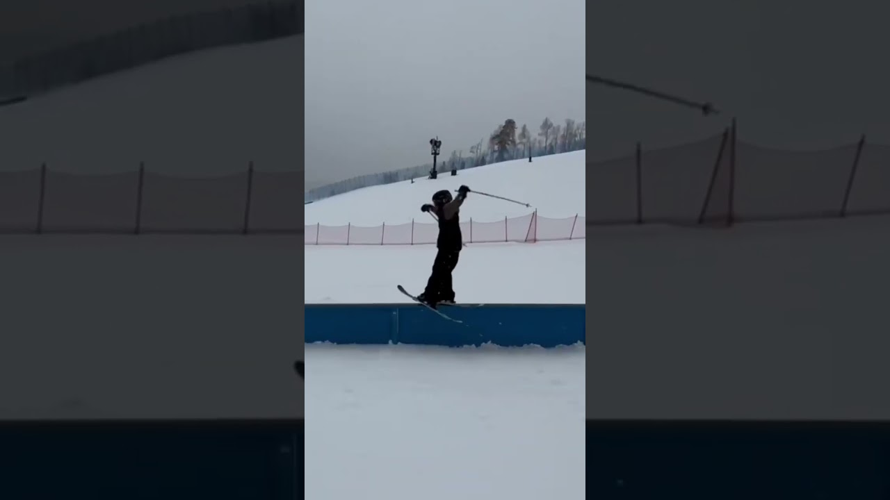 Chill rail skiing @vail#railskiing #skiing #viral