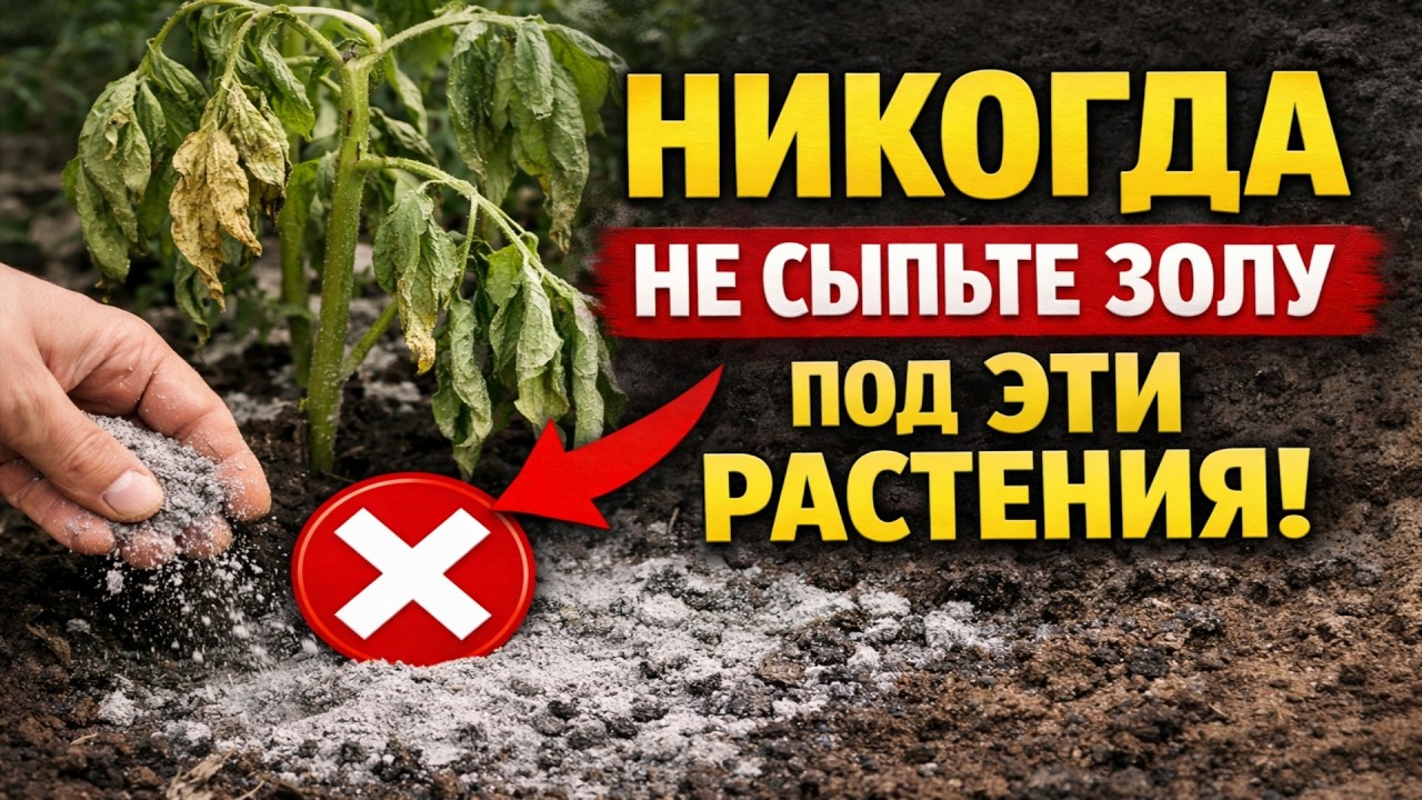 НИКОГДА не сыпьте золу под ЭТИ растения! Главная ошибка, которая УБИВАЕТ ваш урожай