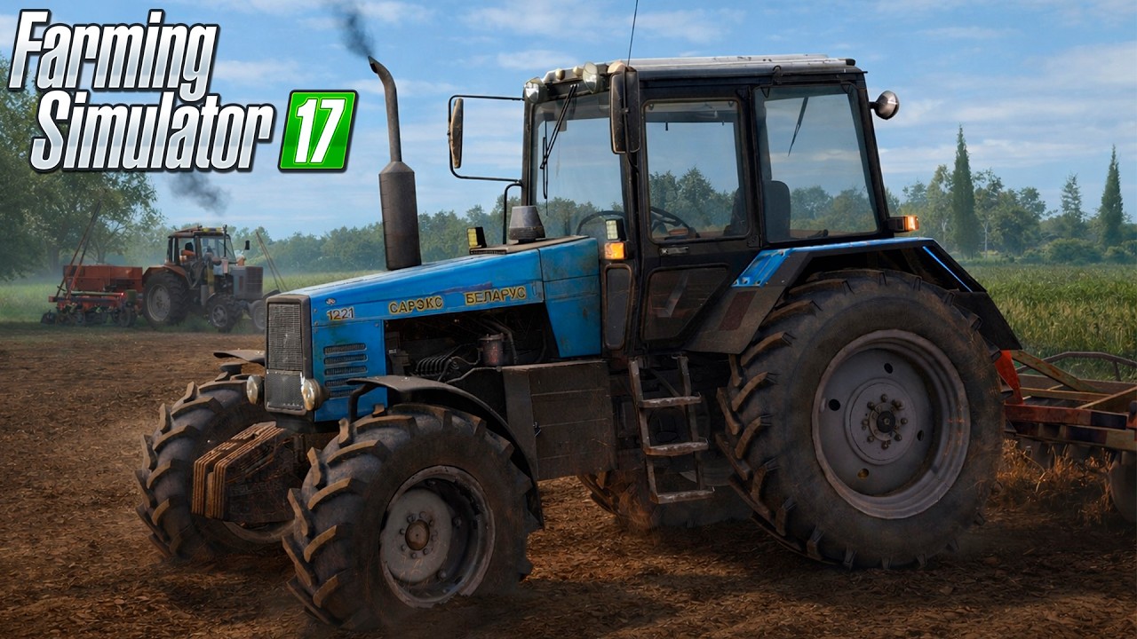 [РП] КУЛЬТИВАЦИЯ И ПОСЕВ НОВОГО ПОЛЯ НА ДВУХ ТРАКТОРАХ МТЗ! FARMING SIMULATOR-17