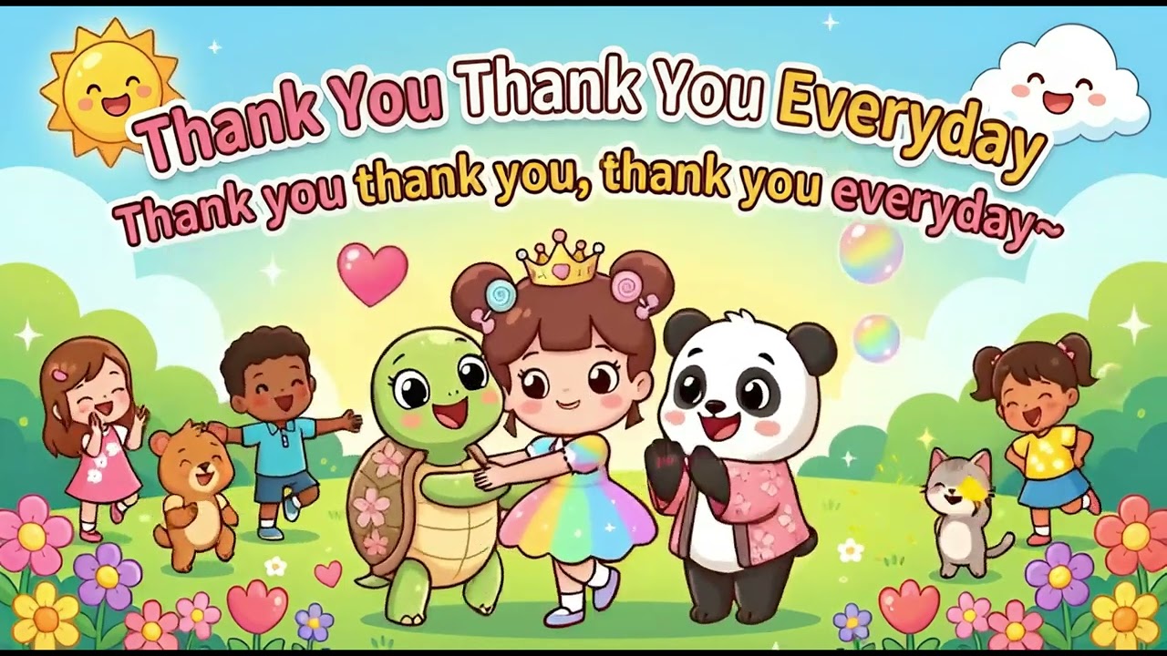 Thank You Thank You Everyday 🌟 | Being Thankful Song for Kids | Gratitude & Happy Heart