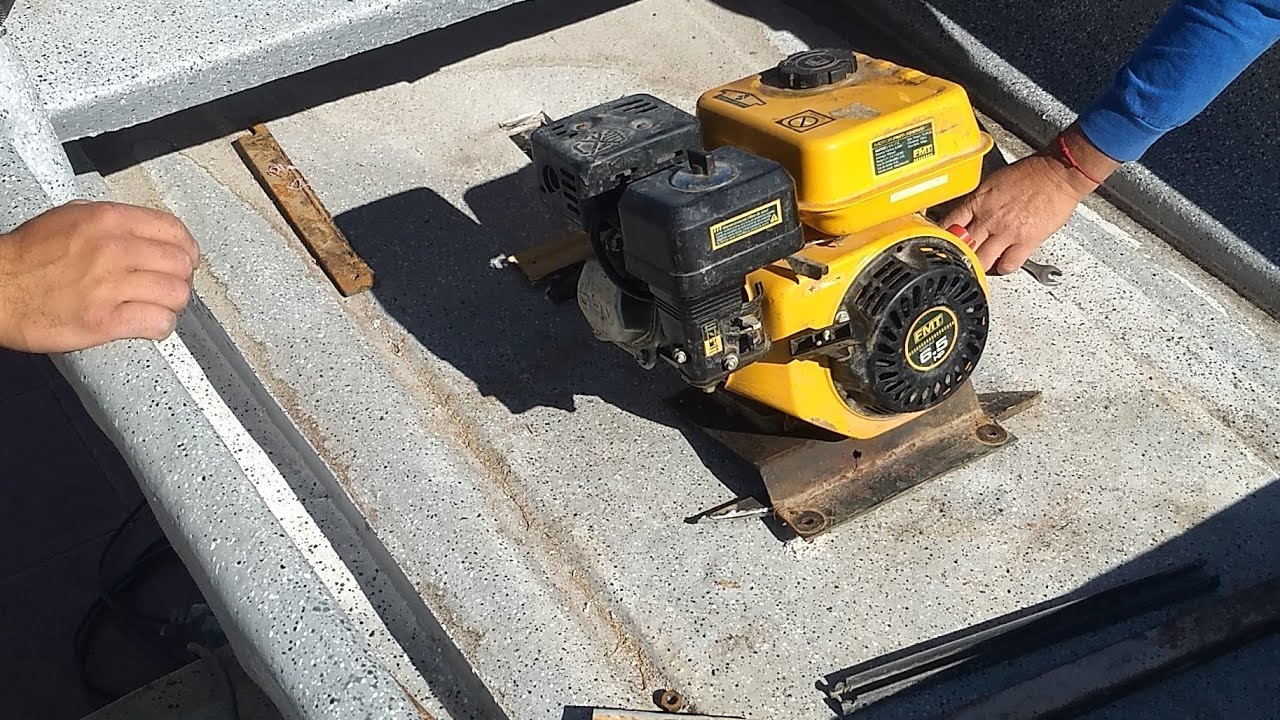 piraguon 4.90( instalación de motor estacionario 6.5hp)