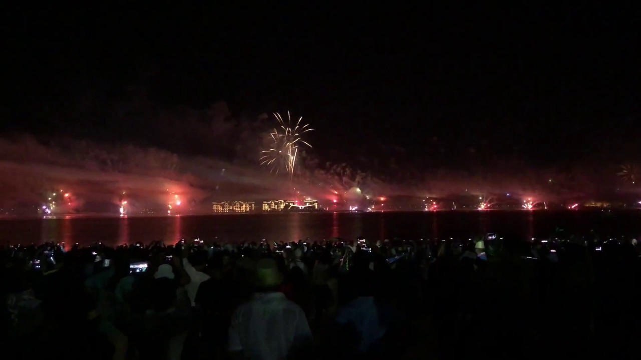 Fireworks at Al Marjan Island 2018 A Guinness World Records