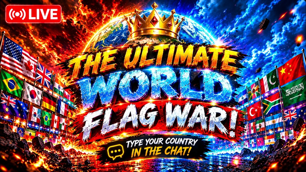 COUNTRY FLAG BATTLE LIVE | Your Country vs The World! #flagstorm