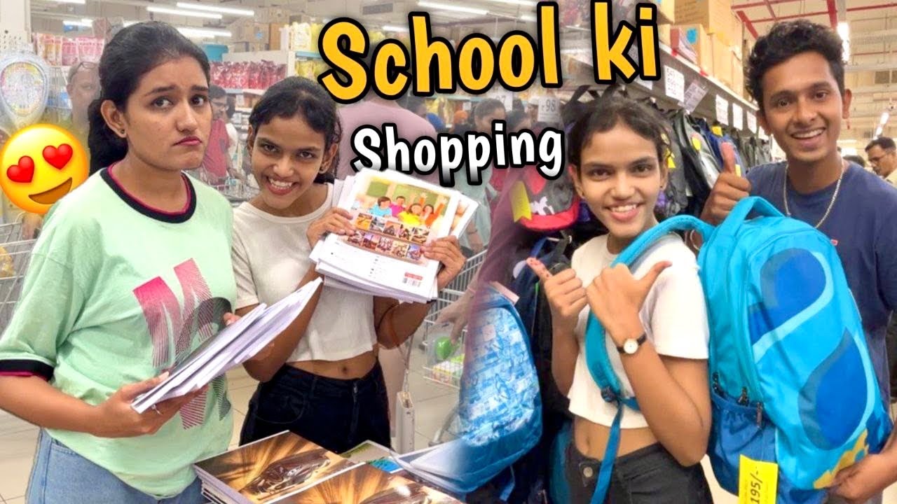 Manasvi ki School ki Shopping kr li🤩🛍️